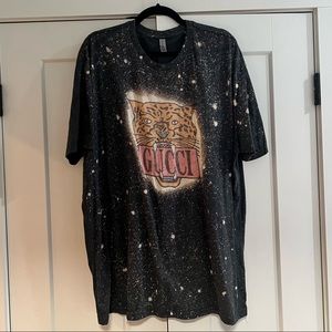 Leopard Bleach Splatter T-Shirt